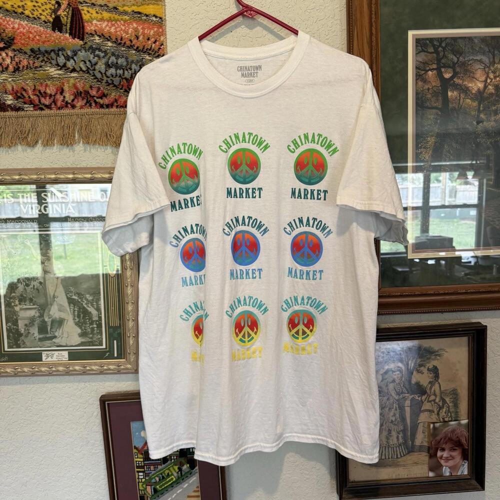 NWOT Chinatown Market Colorful Rainbow AOP Designer Shirt‎ Size XL